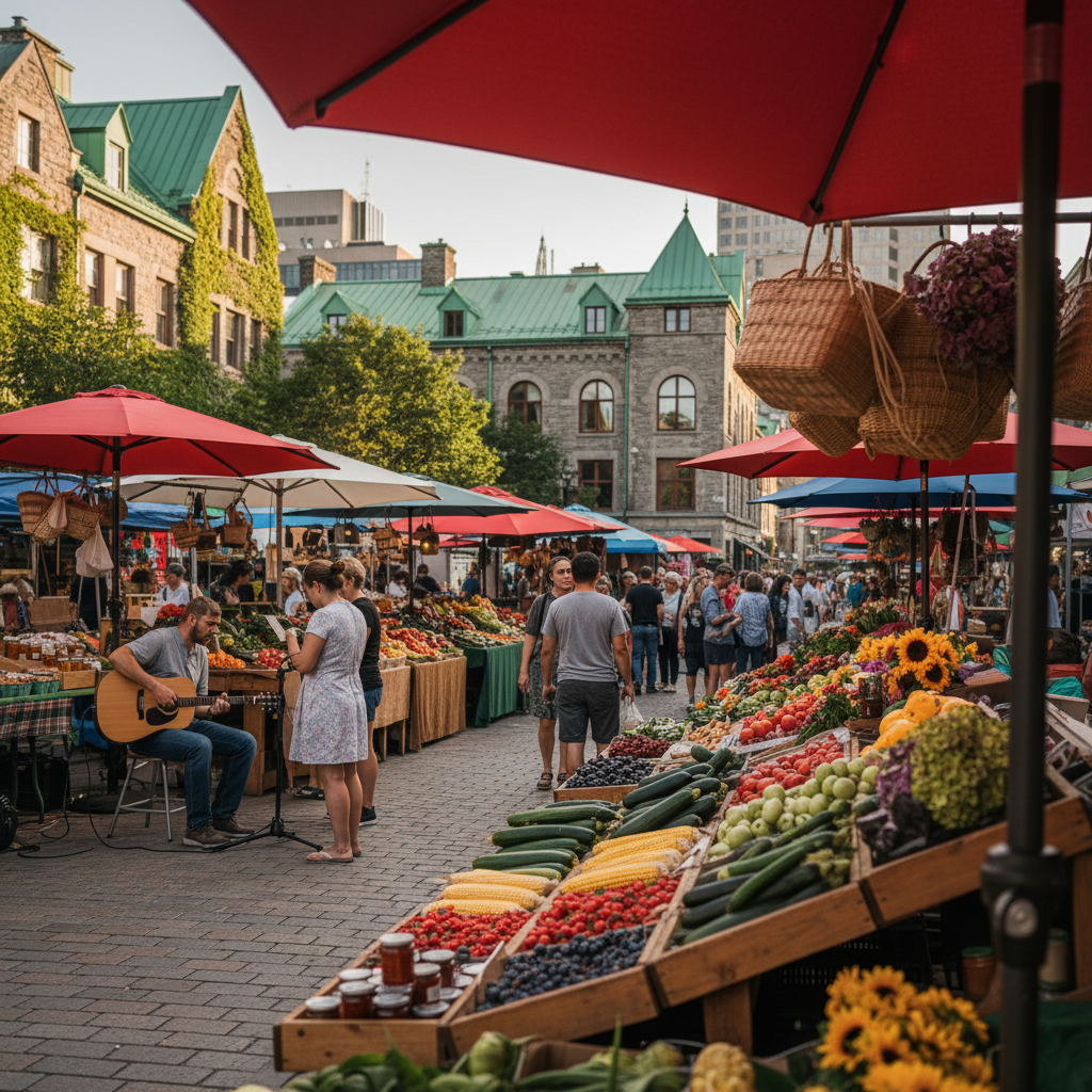 Summer fruit stalls at the ByWard Market in Ottawa