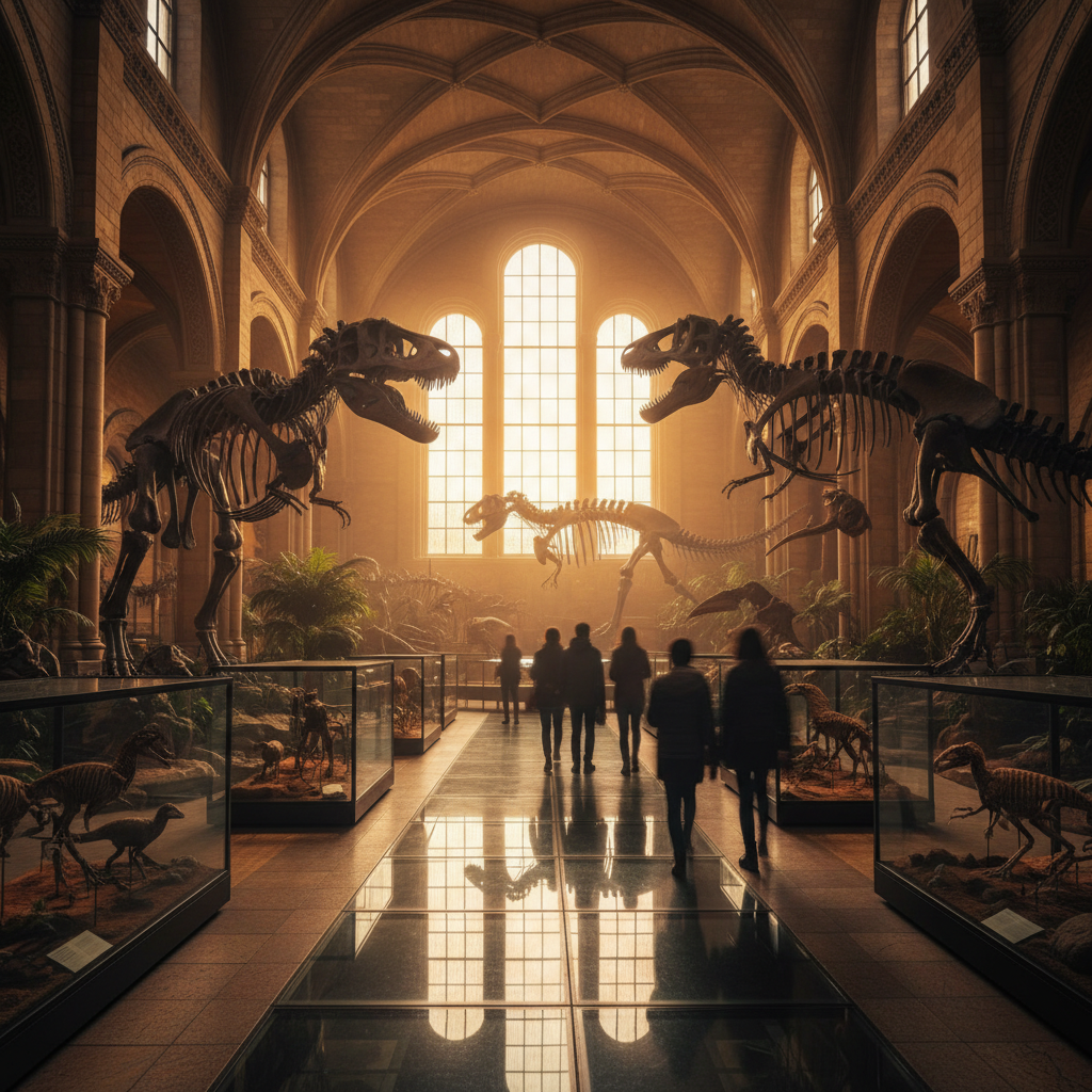 Dinosaur skeleton in the Canadian Museum of Nature gallery